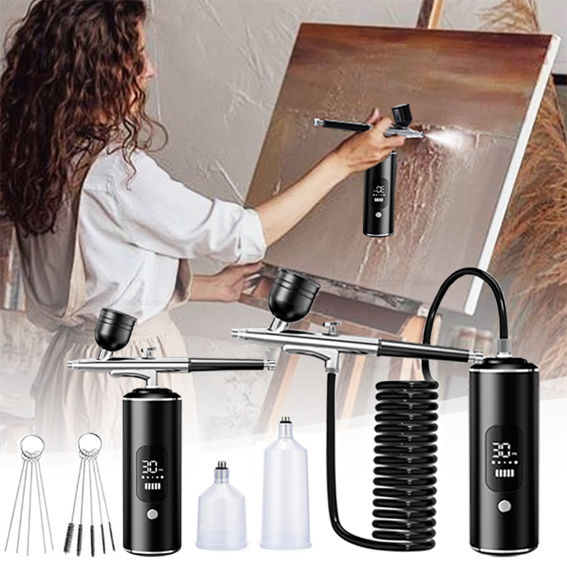 Airbrush Kit With Mini Compressor - 압축기가 있는 에어브러시 에어브러시 페인팅 무선
