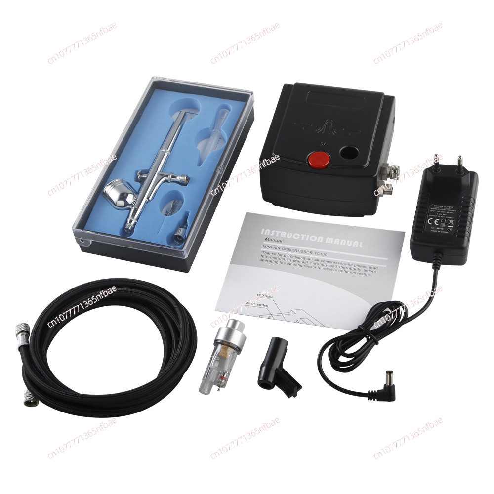 Airbrush Kit With Mini Compressor - 미니 에어브러시 컴프레서 키트 자동 정지