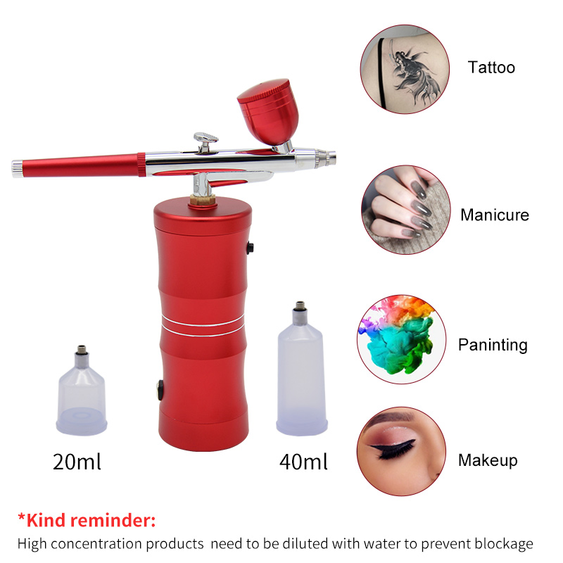 미니 에어 브러시 나노 산소 압력 딥 스킨 인젝터, 가 - Airbrush Kit With Mini Compressor 리뷰 및 가격