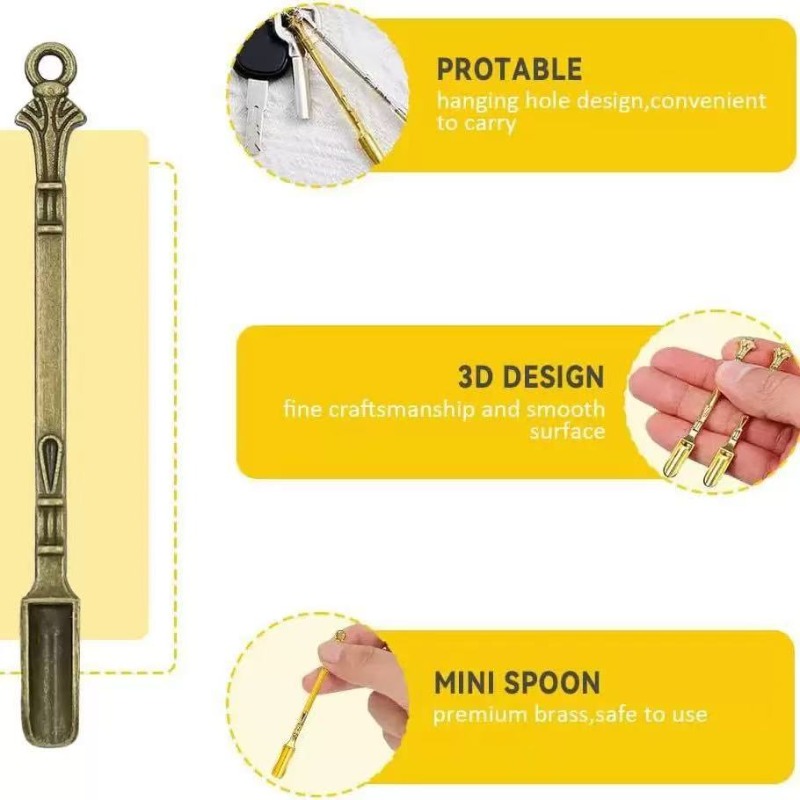 3개 6개 80mm 다색 금속 스너프 스푼 미니 휴대용 - Hand Tools 리뷰 및 가격