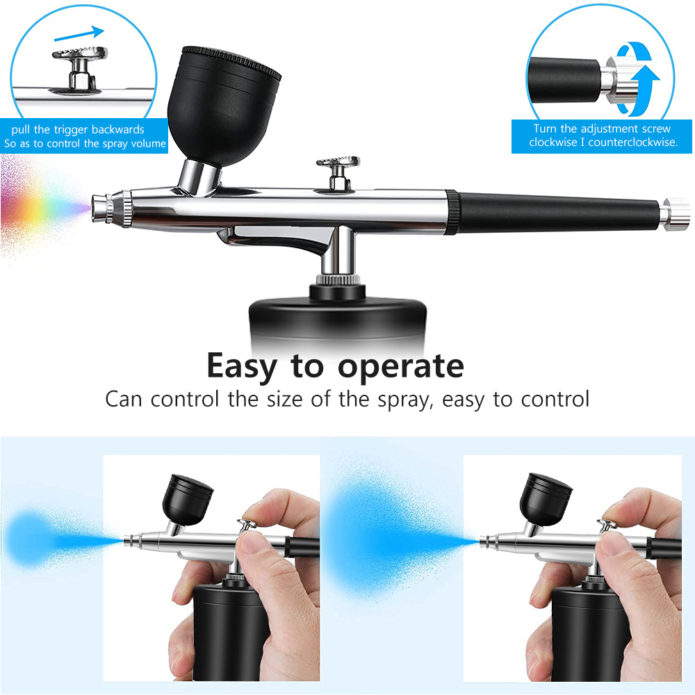 네일 아트 및 케이크 장식용으로 사용할 수 있는 내장형 - Airbrush Kit With Mini Compressor 리뷰 및 가격