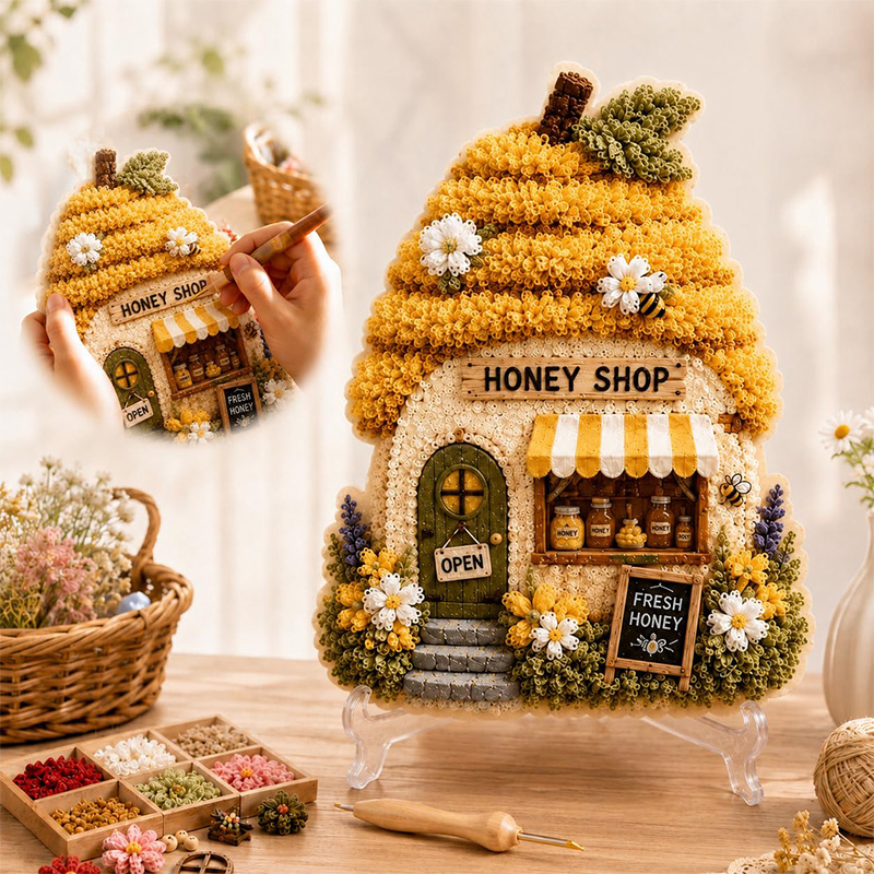 3D 버섯집 포케 아트 DIY 키트 패브릭 펀치 니들  - Hand Tools 리뷰 및 가격