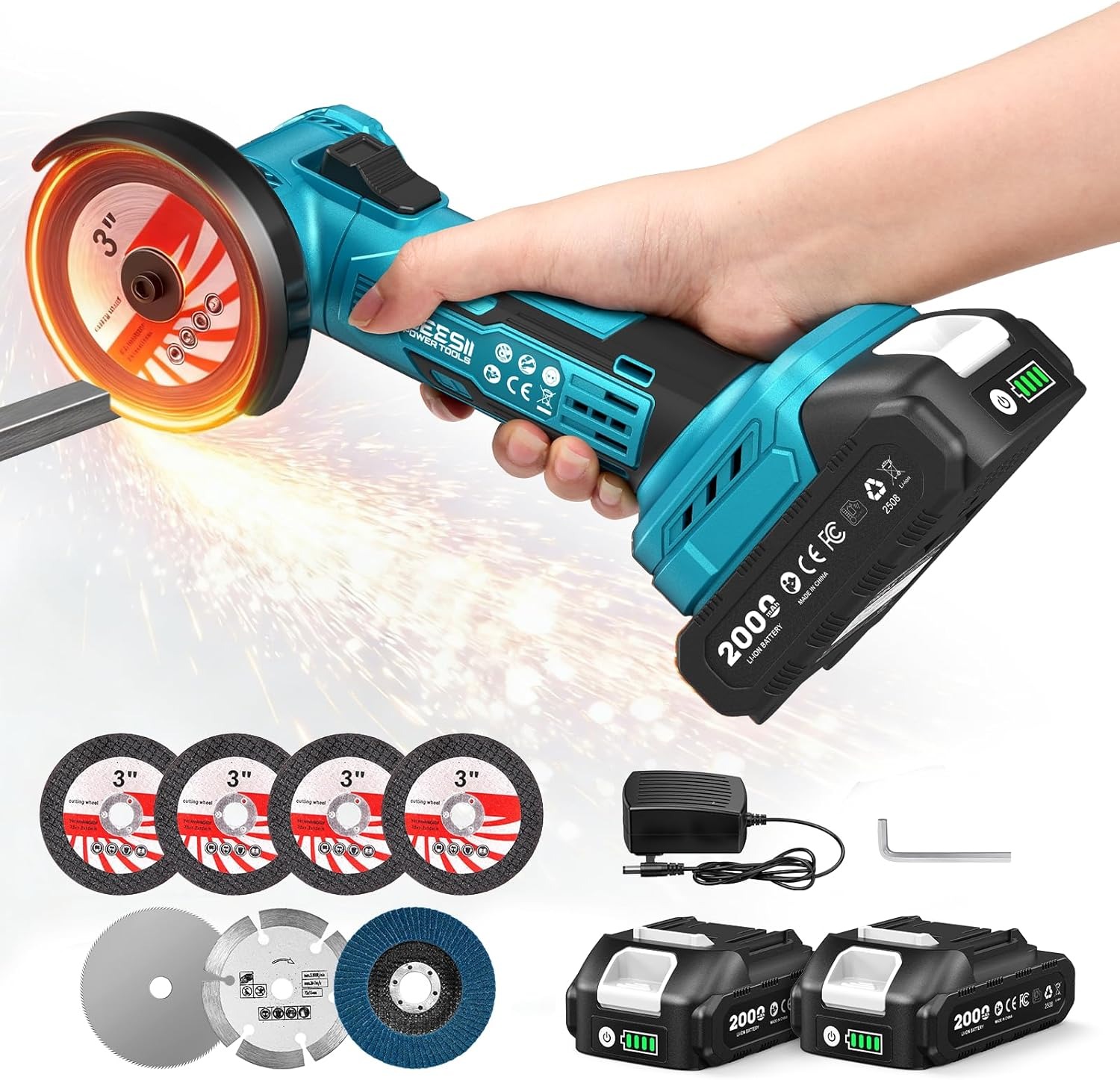 SEESII 무선 미니 앵글 그라인더 3인치 브러시리스 - Brushless Angle Grinder Battery Powered 리뷰 및 가격