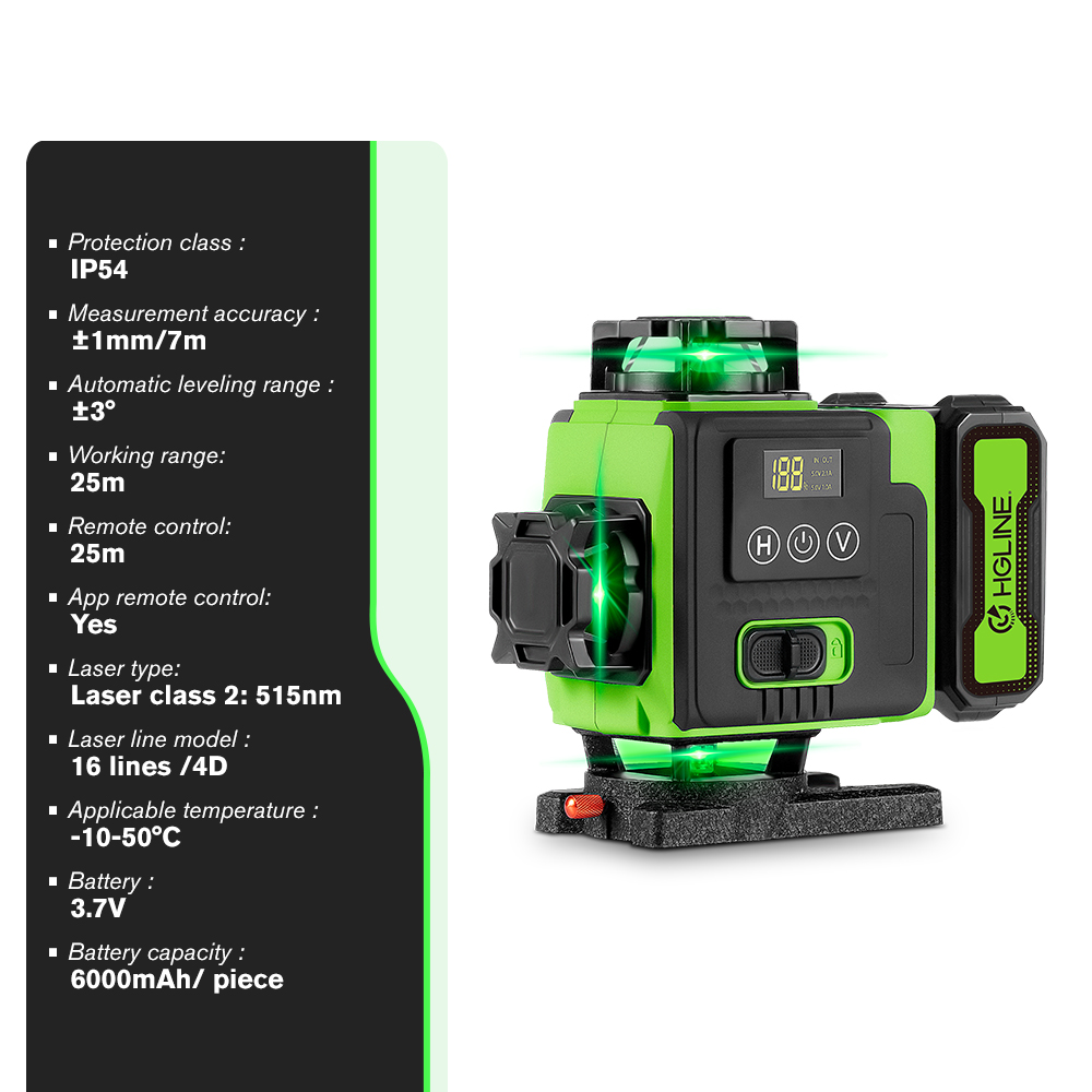 4D 16라인 레이저 레벨, 자동 수평 조절 360도  - Laser Level 16 Lines 4D Green 리뷰 및 가격